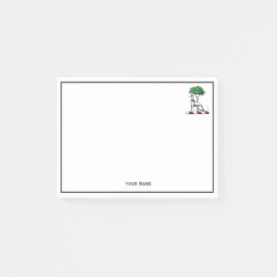 Greyhound Whippet met Boom Heraldic Crest Embleem Post-it® Notes