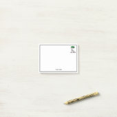 Greyhound Whippet met Boom Heraldic Crest Embleem Post-it® Notes (Op bureau)