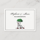 Greyhound Whippet met Boom Heraldic Crest Embleem Visitekaartje (Voorkant)