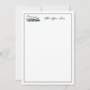 Greyhound Whippet met Heraldic Crest Note Card Notitiekaartje