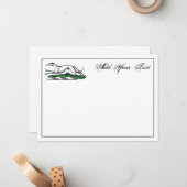 Greyhound Whippet met Heraldic Crest Note Card Notitiekaartje (Voorkant / Achterkant in situ)