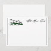 Greyhound Whippet met Heraldic Crest Note Card Notitiekaartje (Voorkant / Achterkant)