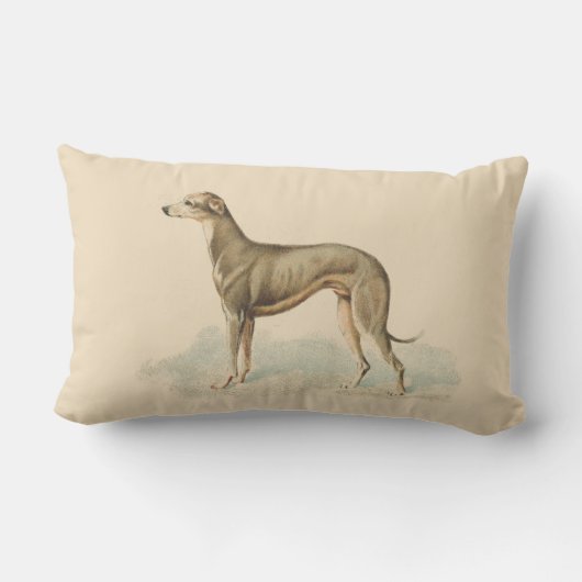  Greyhound Whippet Print Kussen (Achterkant)
