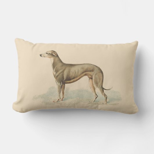 Greyhound Whippet Print Kussen (Voorkant)
