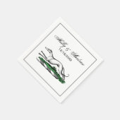 Greyhound Whippet Rennend Heraldisch Wapenschild E Servetten (Hoek)