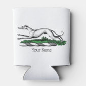 Greyhound Whippet Running Heraldic Crest Emblem Blikjeskoeler (Achterkant)