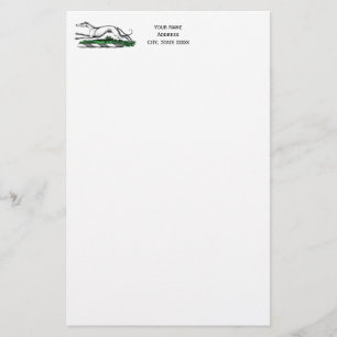 Greyhound Whippet Running Heraldic Crest Emblem Briefpapier