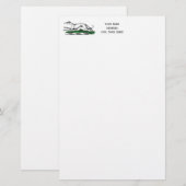 Greyhound Whippet Running Heraldic Crest Emblem Briefpapier (Voorkant / Achterkant)