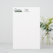 Greyhound Whippet Running Heraldic Crest Emblem Briefpapier (Staand voorkant)