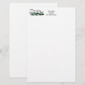 Greyhound Whippet Running Heraldic Crest Emblem Briefpapier (Voorkant / Achterkant)
