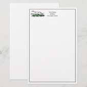 Greyhound Whippet Running Heraldic Crest Emblem Briefpapier (Voorkant / Achterkant)