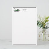 Greyhound Whippet Running Heraldic Crest Emblem Briefpapier (Staand voorkant)