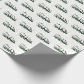 Greyhound Whippet Running Heraldic Crest Emblem Cadeaupapier (Hoek)