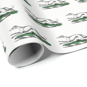 Greyhound Whippet Running Heraldic Crest Emblem Cadeaupapier
