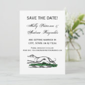 Greyhound Whippet Running Heraldic Crest Emblem Kaart (Staand voorkant)