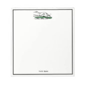 Greyhound Whippet Running Heraldic Crest Emblem Notitieblok (Voorkant)