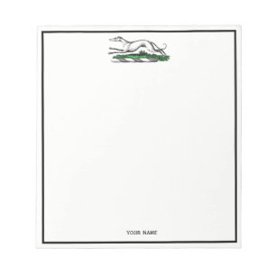 Greyhound Whippet Running Heraldic Crest Emblem Notitieblok