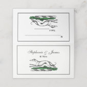 Greyhound Whippet Running Heraldic Crest Emblem Plaatskaartje (Buitenkant ongevouwen)