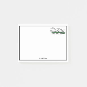 Greyhound Whippet Running Heraldic Crest Emblem Post-it® Notes