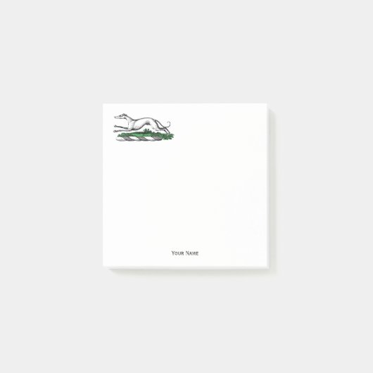 Greyhound Whippet Running Heraldic Crest Emblem Post-it® Notes (Voorkant)