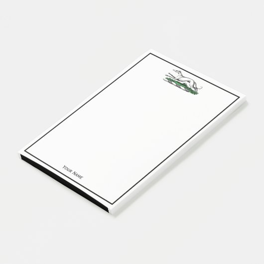 Greyhound Whippet Running Heraldic Crest Emblem Post-it® Notes (Schuin)