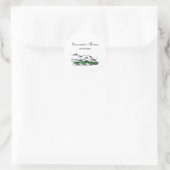 Greyhound Whippet Running Heraldic Crest Emblem Ronde Sticker (Tas)