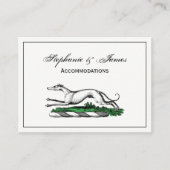 Greyhound Whippet Running Heraldic Crest Emblem Visitekaartje (Voorkant)