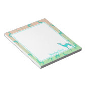 Greyhound whippet silhouette patroon gepersonalise notitieblok (Schuin)