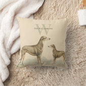 Greyhound Whippet Zachte Roze Retro Stijl Kussen (Deken)