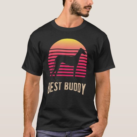 Greyhound Windhound Retro 2 T-shirt (Voorkant)