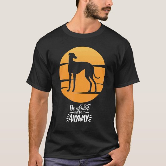 Greyhound Windhound Retro 4 T-shirt (Voorkant)