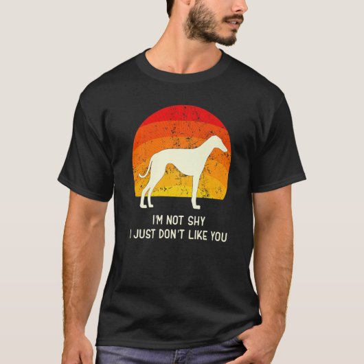 Greyhound Windhound Retro 6 T-shirt (Voorkant)
