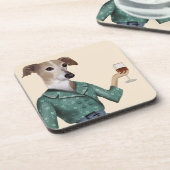 Greyhound Wine Snob Bier Onderzetter (Linkerzijde)