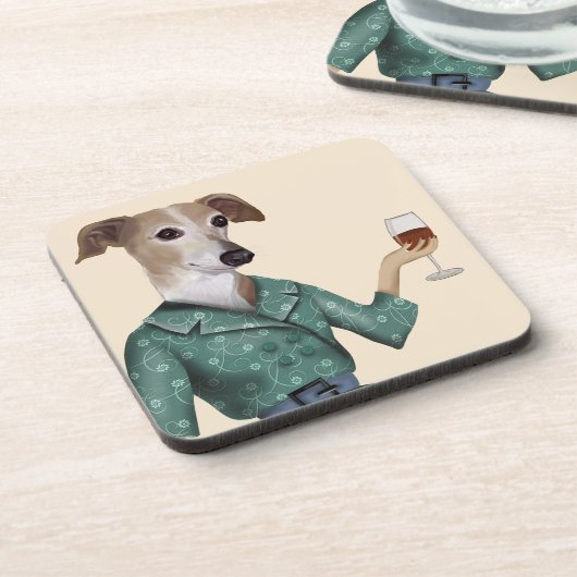 Greyhound Wine Snob Bier Onderzetter (Linkerzijde)