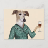 Greyhound Wine Snob Briefkaart (Voorkant)