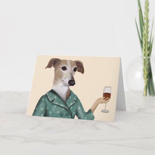 Greyhound Wine Snob Kaart (Voorkant)