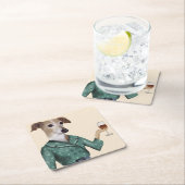 Greyhound Wine Snob Kartonnen Onderzetters (Insitu)