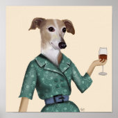 Greyhound Wine Snob Poster (Voorkant)