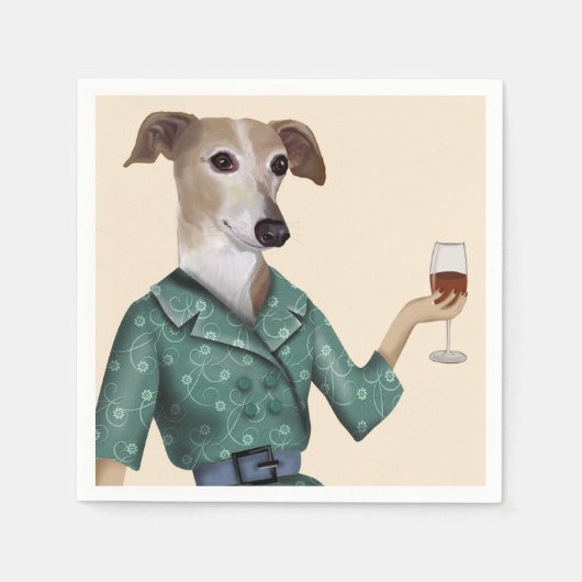 Greyhound Wine Snob Servet (Voorkant)
