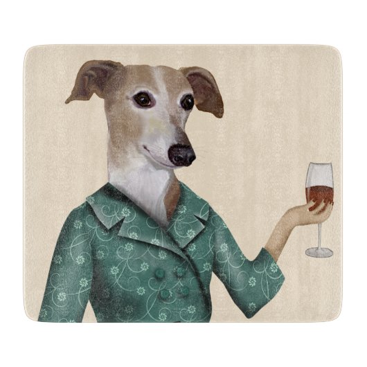 Greyhound Wine Snob Snijplank (Voorkant)