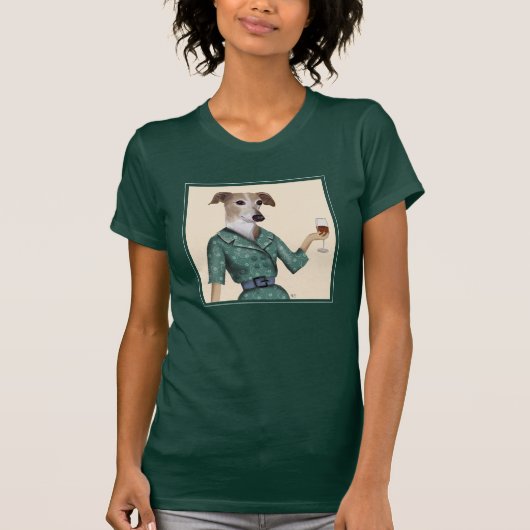 Greyhound Wine Snob T-shirt (Voorkant)