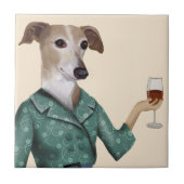 Greyhound Wine Snob Tegeltje (Voorkant)