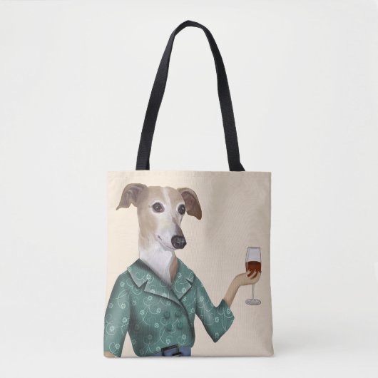 Greyhound Wine Snob Tote Bag (Voorkant)
