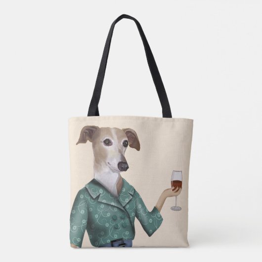 Greyhound Wine Snob Tote Bag (Achterkant)