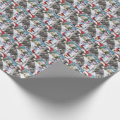 Greyhound Winter Wonderland Christmas Joy Cadeaupapier (Hoek)