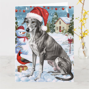 Greyhound Winter Wonderland Christmas Joy Kaart