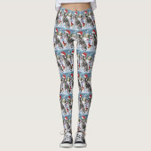 Greyhound Winter Wonderland Christmas Joy Leggings (Voorkant)