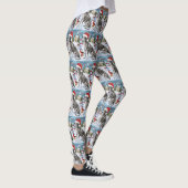 Greyhound Winter Wonderland Christmas Joy Leggings (Rechts)
