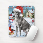 Greyhound Winter Wonderland Kerstvreugde Muismat (Met muis)