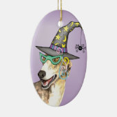 Greyhound Witch Keramisch Ornament (Rechts)
